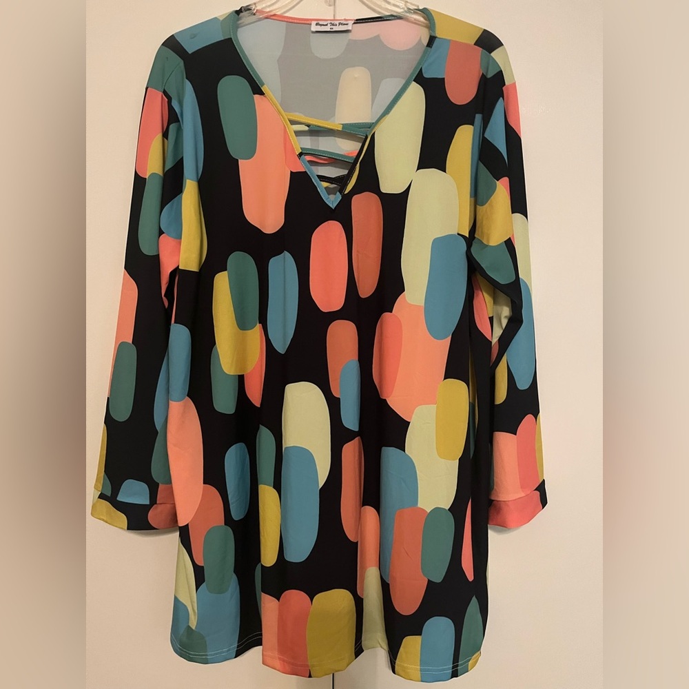 Multicolor Abstract Women's Tunic